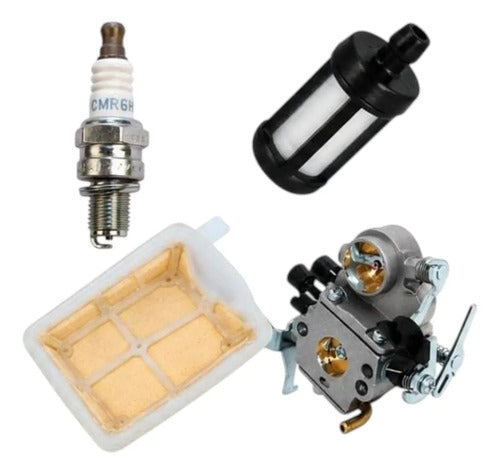Combo Carburador Kit Para Stihl Ms211c + Filtro Gas