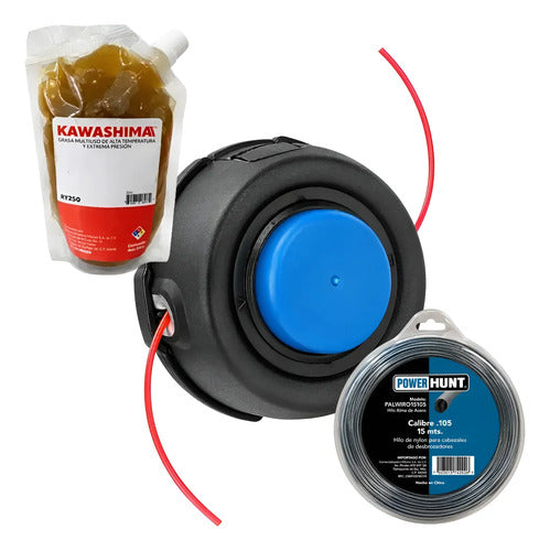 Cabezal M10x1.25 Kit Para Husqvarna 128l + Hilo Andavis Azul