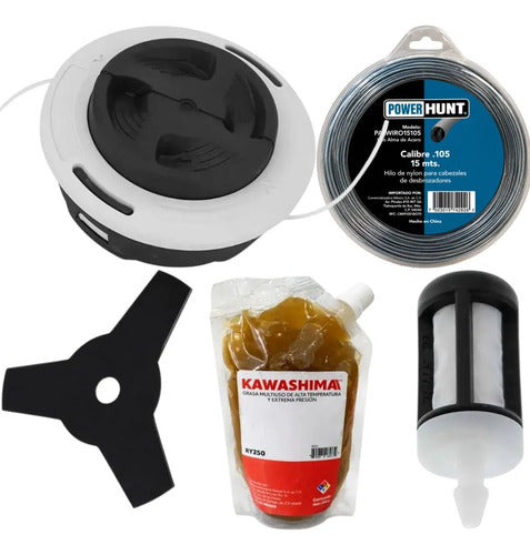 Kit Cabezal C26-2 Para Stihl Fs240 + Cuchilla 3p Blanco