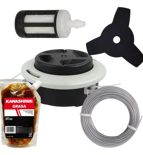 Kit Cabezal Autocut Desbrozadora Para Stihl Fs89 Fs89r Blanco