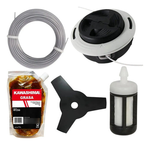 Cabezal Autocut Kit Para Stihl Fs-km + Hilo Grasa Blanco