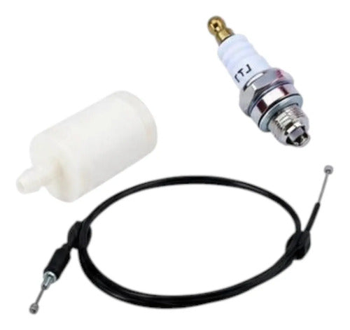 Kit Cable Gas Bujia Filtro Para Husqvarna 143r