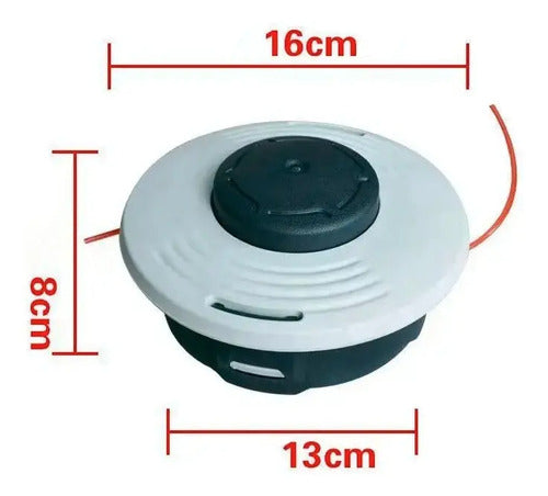 Cabezal Para Stihl C46-2 M12 X1.5 Fs220 Fs280 Fs350 Fs490 Blanco Y Negro