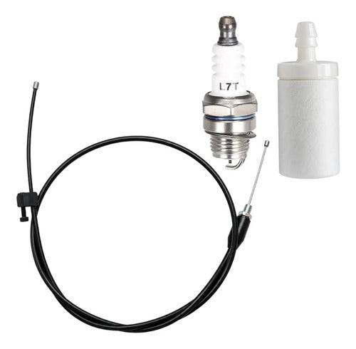 Combo Chicote Gas Para Husqvarna 226r + Bujia L7t