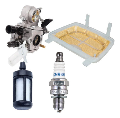 Carburador Kit Para Stihl Ms201 Ms201c + Bujia