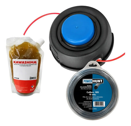Cabezal T35 Kit Tuerca Izq Para Husqvarna 123l + Grasa Azul