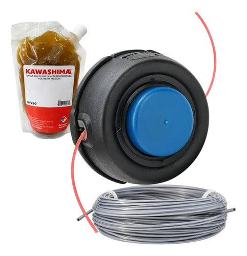 Kit Cabezal M10x1.25 Para Husqvarna 323l + Hilo Andavis Azul