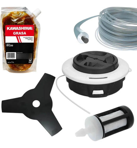 Kit Cabezal Autocut Para Stihl Fs250r Fs260r Andavis Blanco