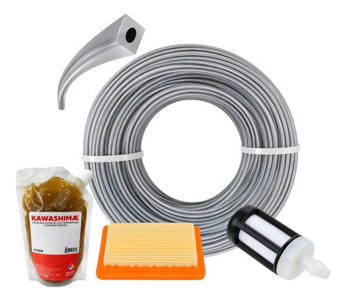 Combo Filtro Aire Hilo Para Stihl Bt130 Fs120r Andavis