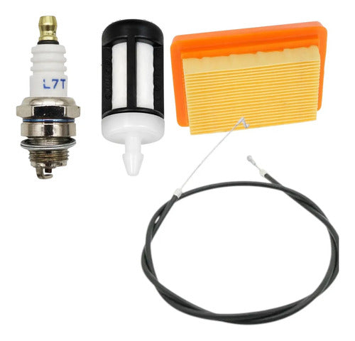 Combo Cable Gas Para Stihl Fs200 Fs400 Fs450