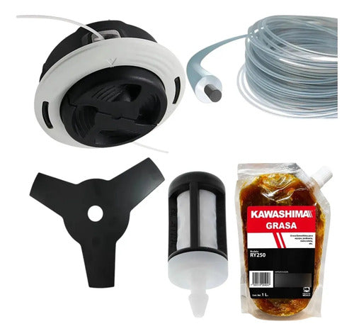 Combo Cabezal Para Stihl Fsa90 Fsa120 + Hilo Andavis Blanco