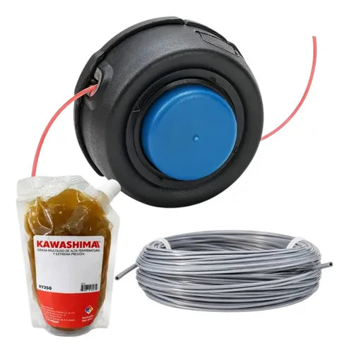 Cabezal Kit T35 M10 Para Husqvarna 323r + Hilo Grasa Azul
