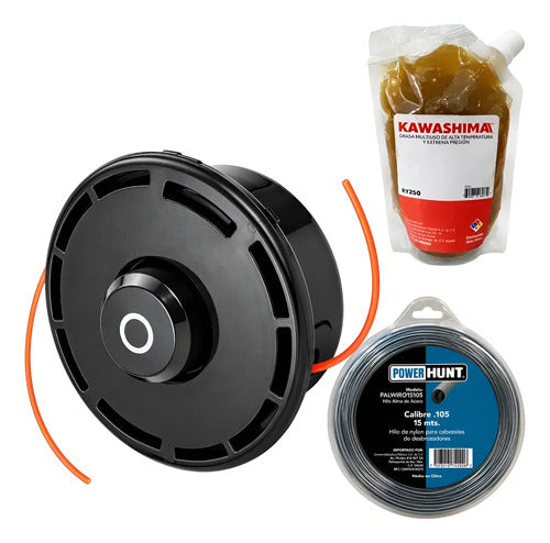 Kit Cabezal Desbrozadora Para Mpower Cg260e Cg520 Negro