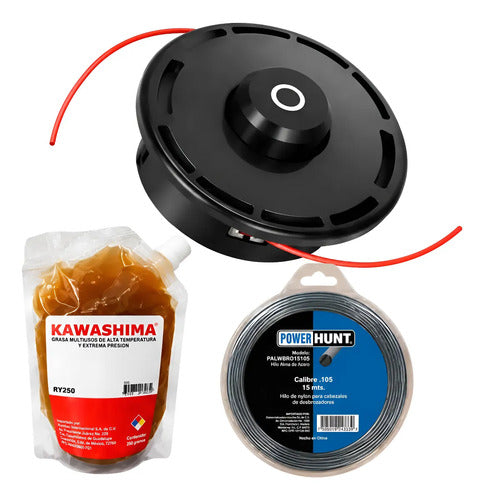 Kit Cabezal + Hilo Para Makita Dur194zx1 Andavis Negro