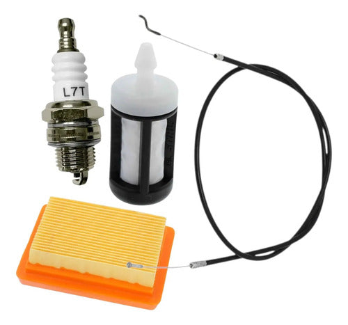 Cable Acelerador Kit Para Stihl Ft250 + Bujia L7t