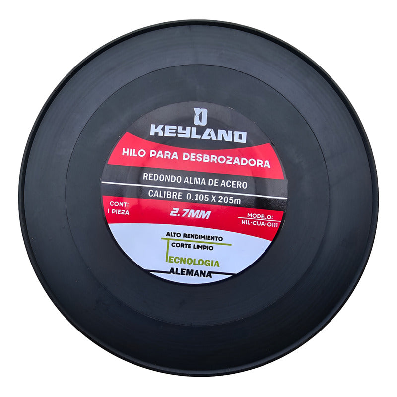 Hilo Nylon Redondo Alma Acero 205mts .105 2.65 Mm Dual