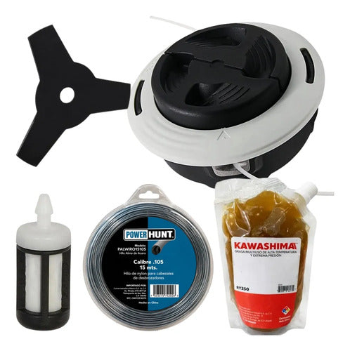 Kit Cabezal C26-2 Para Stihl Fs55 + Hilo Grasa Andavis Blanco