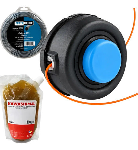 Kit Cabezal T35 M10 Para Husqvarna 128ld + Hilo Grasa Azul