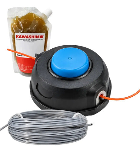 Kit Cabezal T35 M10 Para Husqvarna 323rj + Hilo Grasa Azul