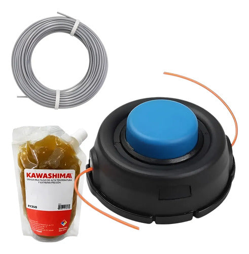 Cabezal T35 Kit Para Husqvarna 143r-ii + Hilo Grasa Azul