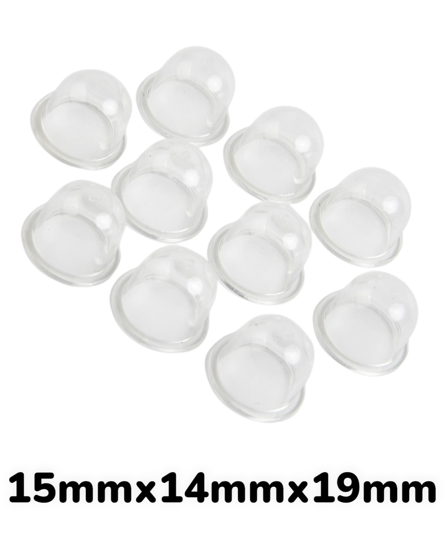 Bulbo Cebador de Gasolina 15×14×19 mm para Motores 26cc-43cc (10 Piezas)
