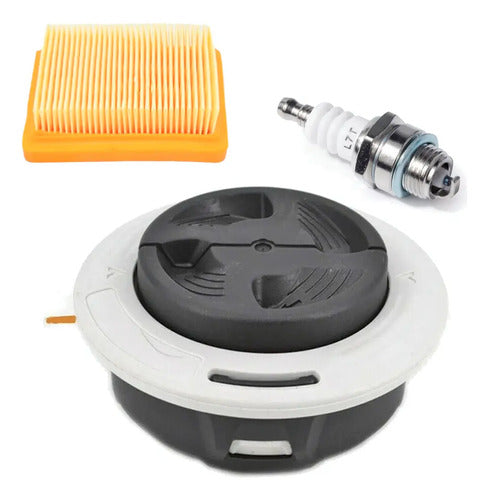 Filtro De Aire+cabezal+bujia Para Desbrozadora Stihl Fs235