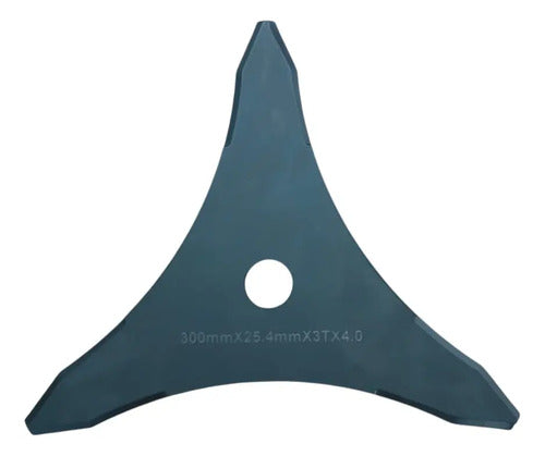Cuchilla 3 Puntas Para Desbrozadora 300x25.4mm (grosor 4mm)