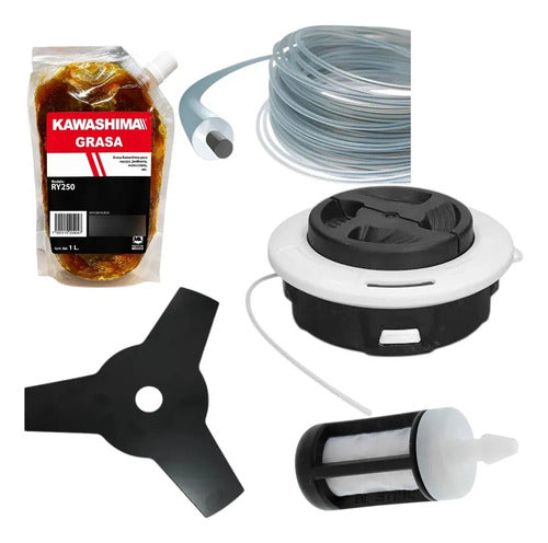 Combo Cabezal Para Stihl Fr350 Fr410 + Hilo Grasa Blanco