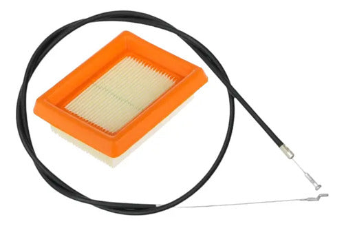 Cable Acelerador + Filtro Aire Para Sthil Fs350 Fs450 Fs480.
