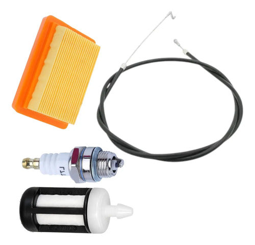 Kit Cable Acelerador Para Stihl Fs480 + Bujia L7t