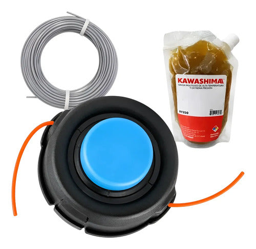 Cabezal Kit M10 Para Husqvarna 533rs + Hilo Grasa Andavis Azul