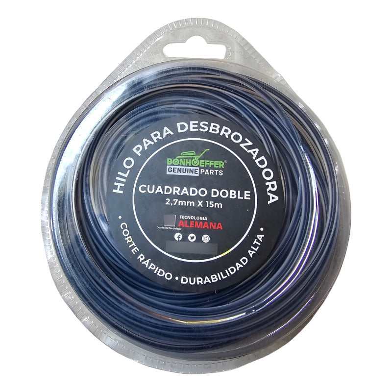 Hilo P/desbrozadora 2.7mm 15metros Bonhoeffer Dual