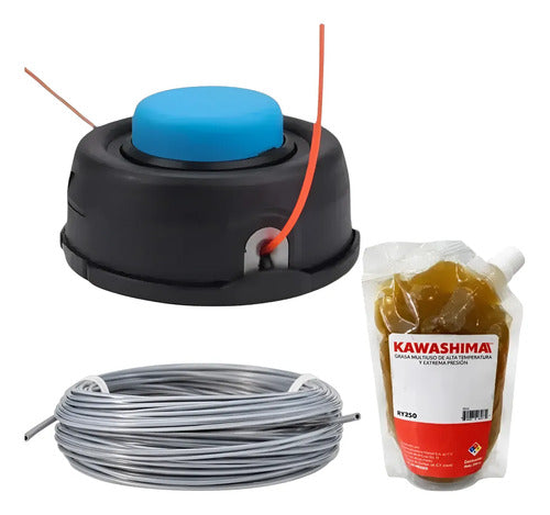 Kit Cabezal T35 M10 Para Husqvarna 232l + Hilo Grasa Azul