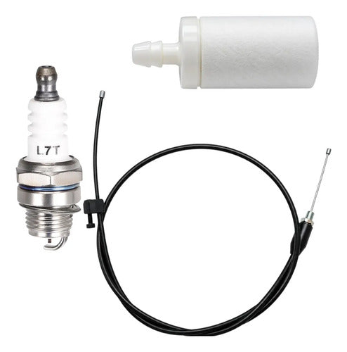 Kit Cable Gas Para Husqvarna 143 R-ii + Filtro Gas