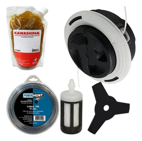 Cabezal Kit C26-2 Para Stihl Fs56 + Cuchilla Andavis Blanco