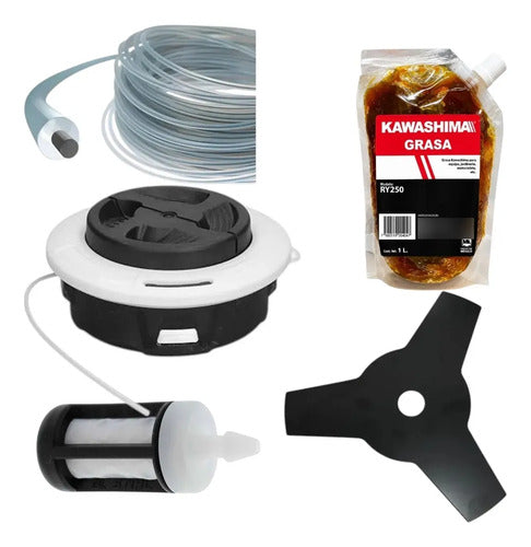 Combo Cabezal C26-2 Para Stihl Fs235r Fs240r Andavis Blanco