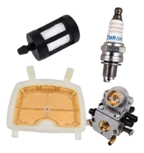 Kit Carburador Filtro Aire Bujia Para Stihl Ms211