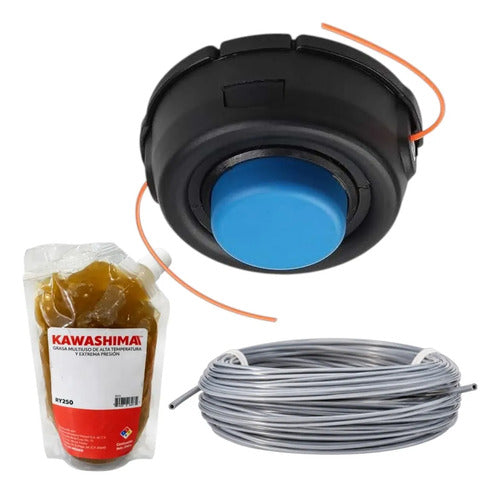 Hilo Grasa Kit Cabezal T35 Para Husqvarna 326l Andavis Azul
