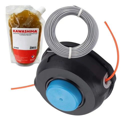 Kit Cabezal T35 M10 Para Husqvarna 128r + Hilo Grasa Azul