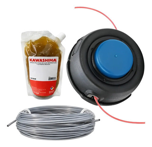 Cabezal T35 Kit M10 Para Husqvarna 322l + Hilo Grasa Azul