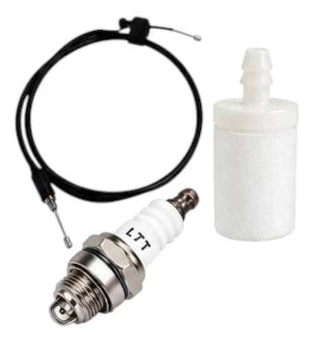 Cable Acelerador + Bujia Para Husqvarna 331r Andavis