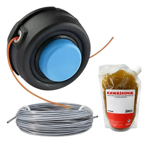 Kit Cabezal T35 M10 Para Husqvarna 326rx + Hilo Grasa Azul