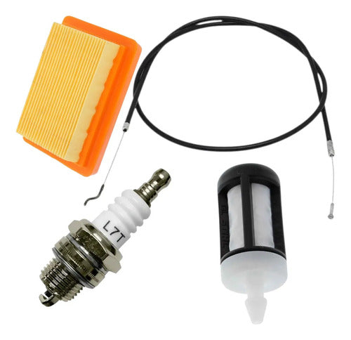 Combo Cable Acelerador Para Stihl Fs450 + Filtro Aire