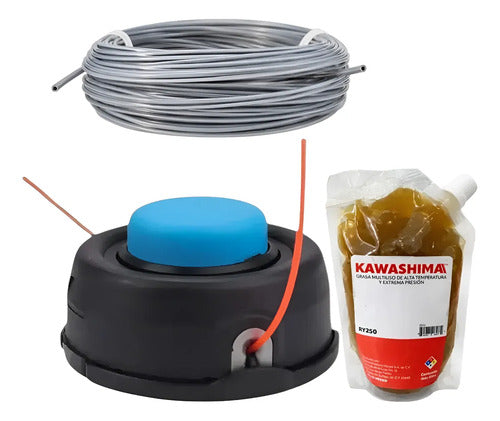 Cabezal Kit T35 M10 Para Husqvarna 232r + Hilo Grasa Azul