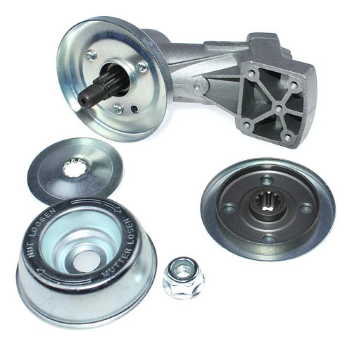 Caja De Engrane Y Cabezal 46-2 Para Stihl Fs220 Fs280 Fs160 Plateado