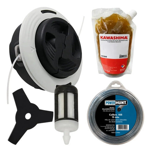 Combo Cabezal C26-2 Para Stihl Fs120 + Filtro Gas Blanco