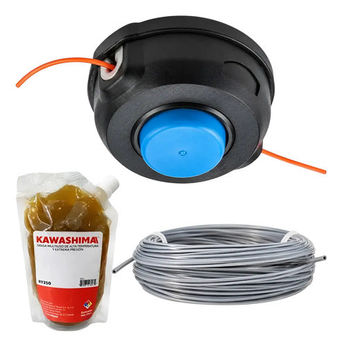 Cabezal M10x1.25 Kit Para Husqvarna 324lx + Hilo Andavis Azul