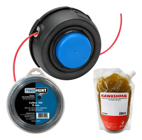 Kit Cabezal T35 M10x1.25 Para Husqvarna 122l + Hilo Azul