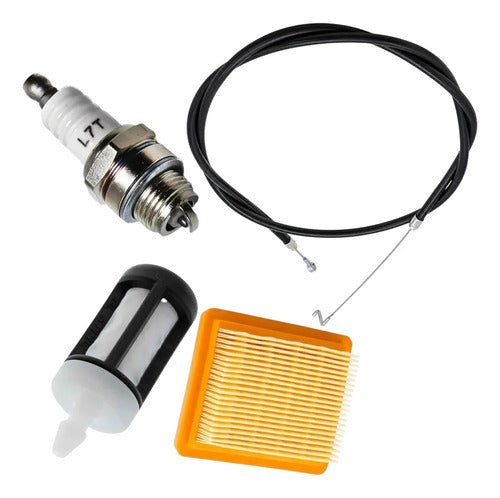 Kit Cable Acelerador Para Stihl Fs120r + Filtro Gas