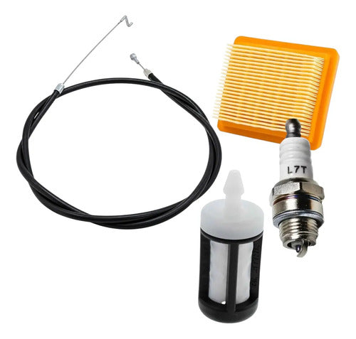 Cable Acelerador Kit Para Stihl Fs120 + Filtro Aire